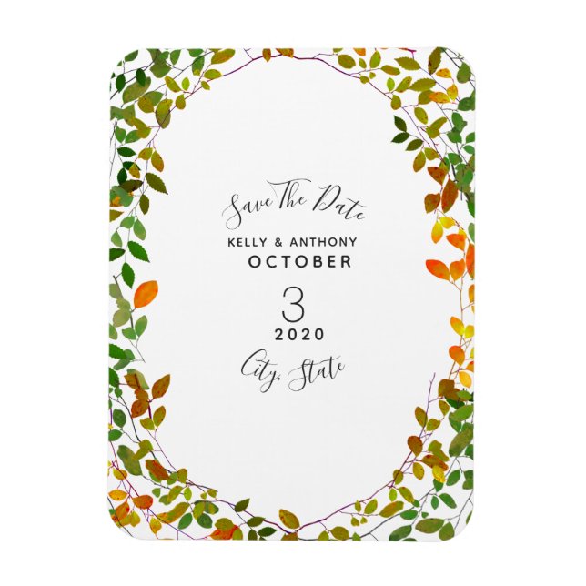 Frühherbstliche botanische Hochzeit rettet das Dat Magnet (Vertikal)