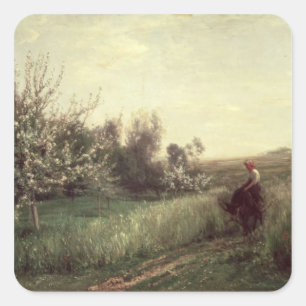 Frühjahr 1857 quadratischer aufkleber