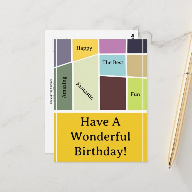 Frühjahr 2025 Sommer Postkarte (Vorderseite/Rückseite Beispiel)