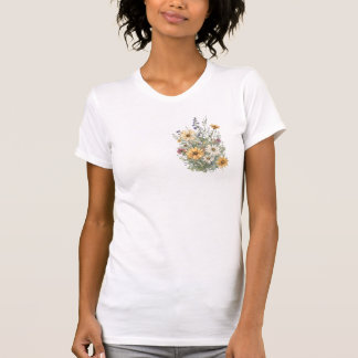 Frühjahr 49 Blume, Linie zeichnend, minimalistisch T-Shirt