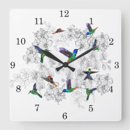 Frühjahr 4 quadratische wanduhr