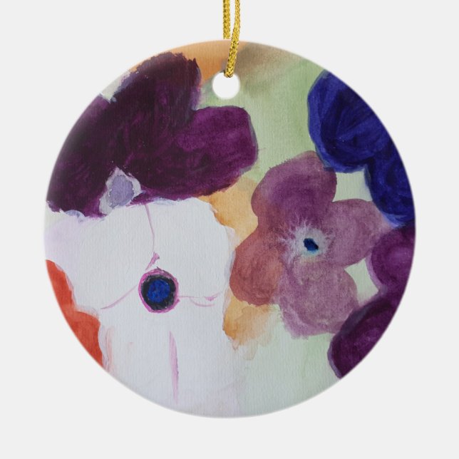 Frühjahr Anemones Keramik Ornament (Vorne)