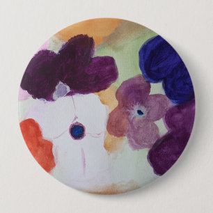 Frühjahr Anemones Round Abzeichen Button