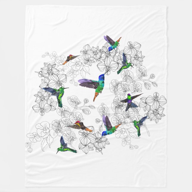 Frühjahr Birds Fleece Blanket (Vorderseite)