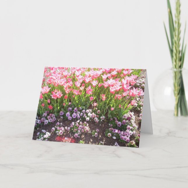 Frühjahr blüht zwei feiertagskarte (Vorderseite)