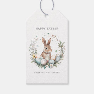 Frühjahr Bunny Ostereier Gärland Personalisiert Geschenkanhänger