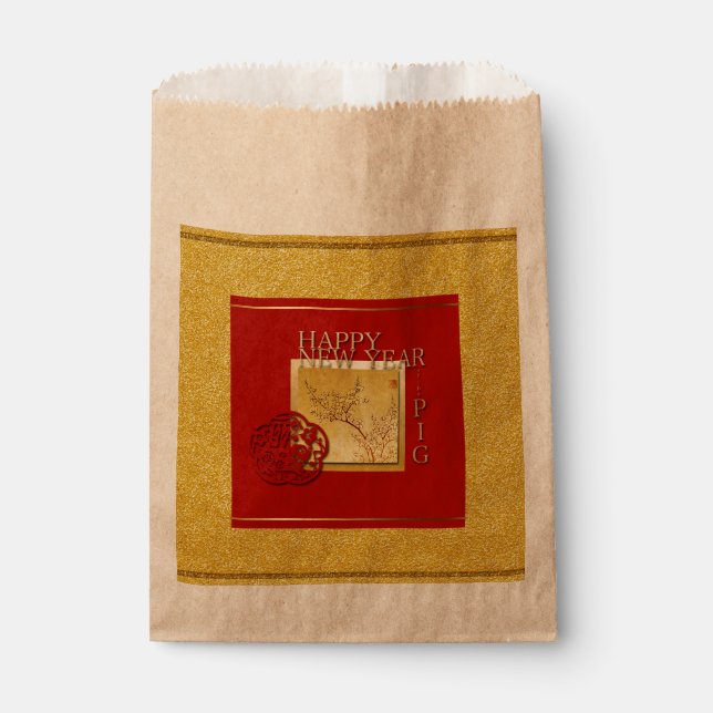 Frühjahr Chinesisches Schweinefleisch Neujahr 2019 Geschenktütchen (Vorderseite)