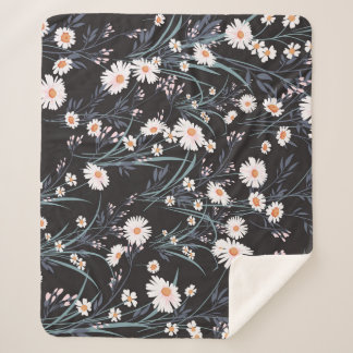 Frühjahr Daisy floral Nahtloses Design Sherpadecke
