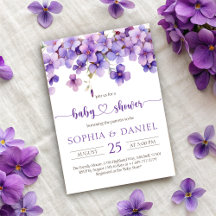 Frühjahr Delicate Violet Blume Babydusche