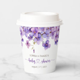 Frühjahr Delicate Violet Blume Babydusche Pappbecher