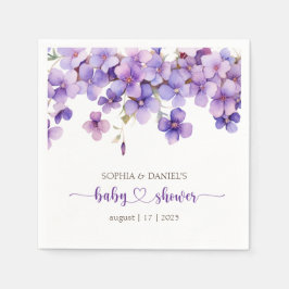 Frühjahr Delicate Violet Blume Babydusche Serviette