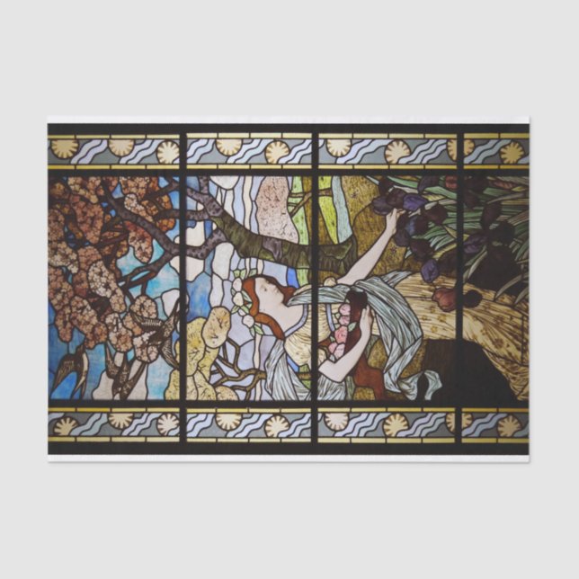 Frühjahr durch Eugene Grasset Seidenpapier (Vorderseite)