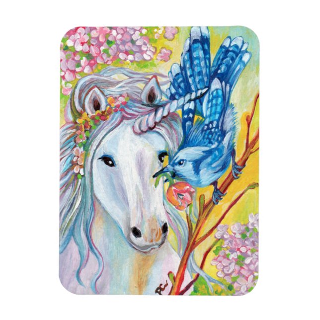 Frühjahr Einhorn Magnet (Vertikal)