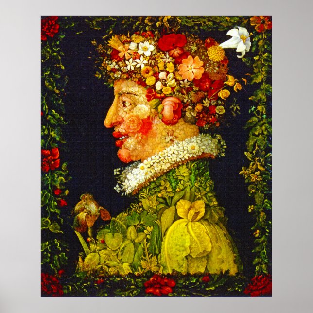 Frühjahr - Giuseppe Arcimboldo Poster (Vorne)