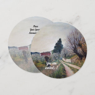 FRÜHJAHR IN DER TUSKANA-LANDSCHAFT EINLADUNG