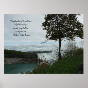 Frühjahr in Niagara Fall-Kanada/mit Zitat Poster