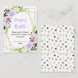 Frühjahr Lila Blumendusche Windeln Windeln Windeln Begleitkarte