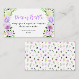 Frühjahr Lila Blumendusche Windeln Windeln Windeln Begleitkarte