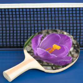 Frühjahr Lila Crocus Blume Foto 2-seitig bedruckt Tischtennis Schläger