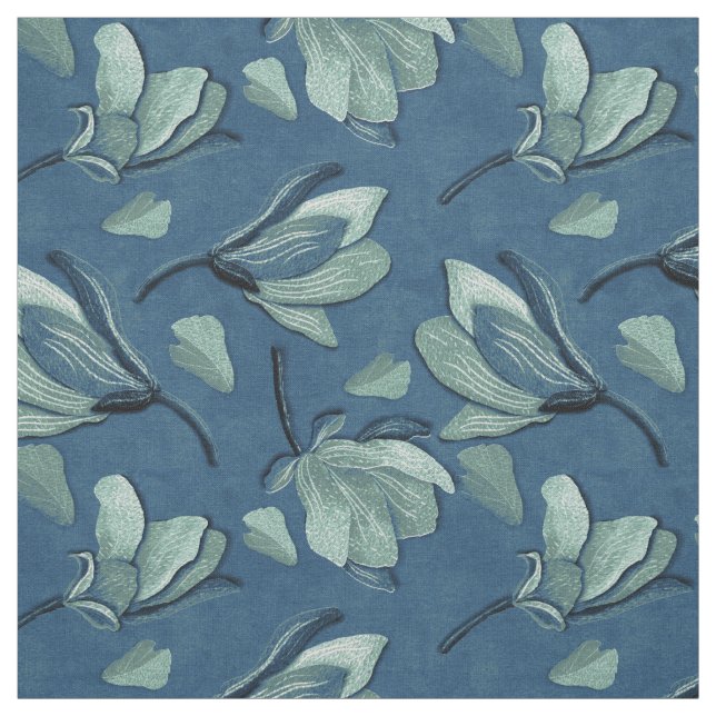 Frühjahr Magnolia blau Stoff (Muster)