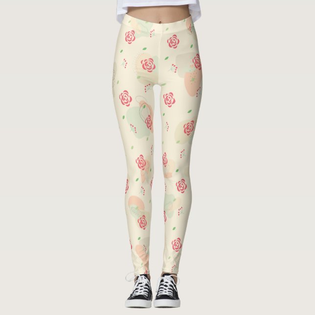 Frühjahr Nahtloses Muster Leggings (Vorderseite)