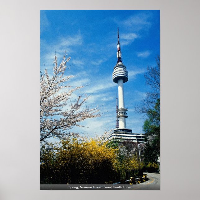Frühjahr, Namsan Tower, Seoul, Südkorea Poster (Vorne)