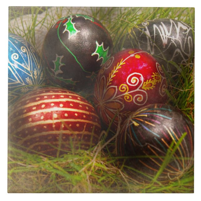 Frühjahr - Ostern - Ostereier Fliese (Vorderseite)
