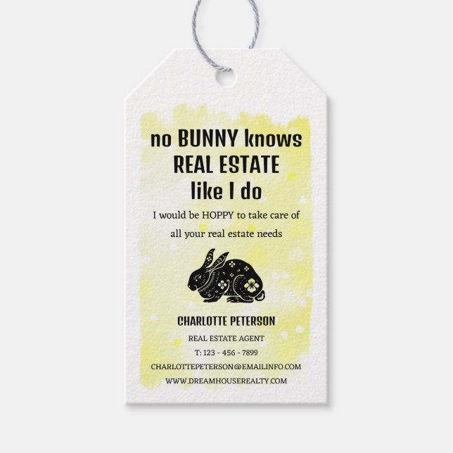 Frühjahr Ostern Real Anwesen Pop von Geschenkanhänger (Vorderseite)