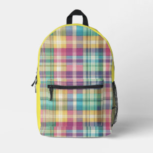 Frühjahr/Osterpaste kariert/Tartan Bedruckter Rucksack
