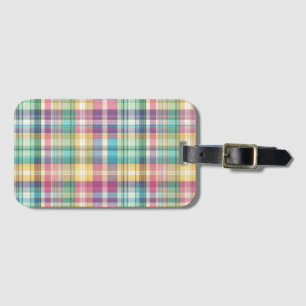 Frühjahr/Osterpaste kariert/Tartan Gepäckanhänger