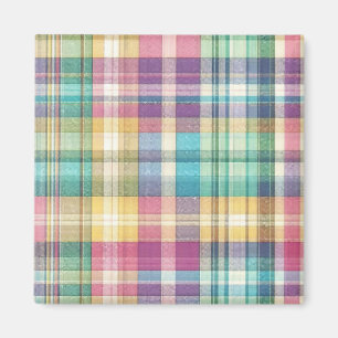 Frühjahr/Osterpaste kariert/Tartan Magnet