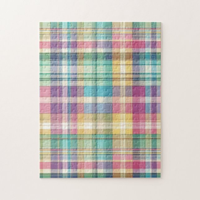 Frühjahr/Osterpaste kariert/Tartan Puzzle (Vertikal)
