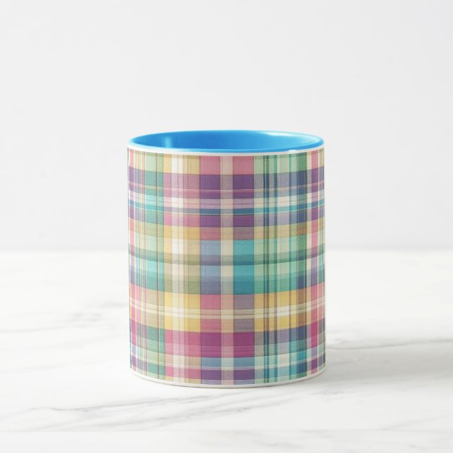 Frühjahr/Osterpaste kariert/Tartan Tasse (Zentrum)