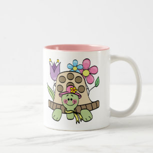 Frühjahr-Schildkröte-T-Shirts und Geschenke Zweifarbige Tasse