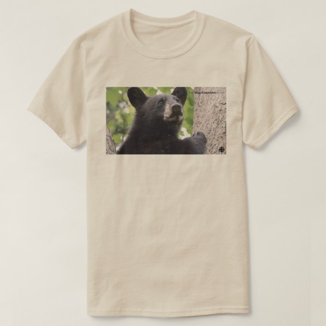 Frühjahr - Schwarzer Bär T-Shirt (Design vorne)