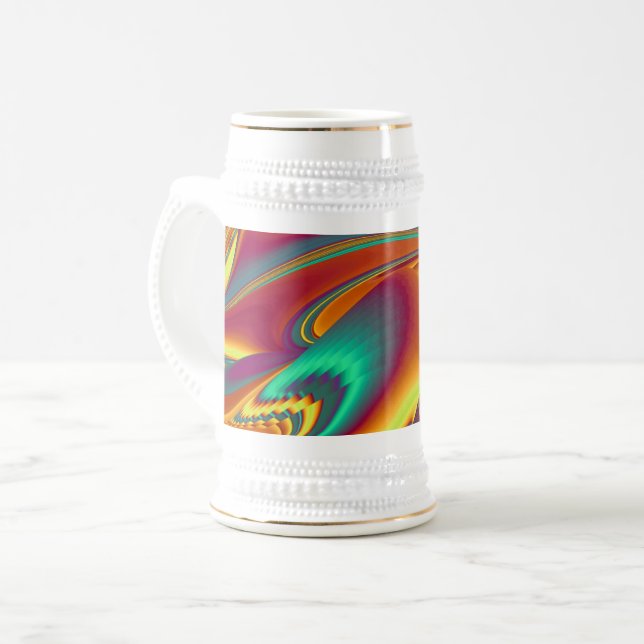 Frühjahr Sommer Blume Magie Bierglas (Vorderseite Links)