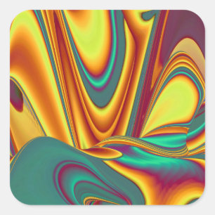 Frühjahr Sommer Blume Magie Quadratischer Aufkleber