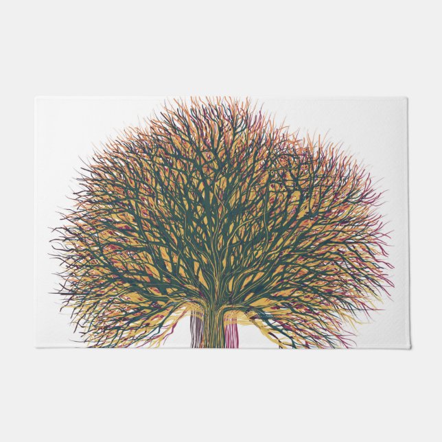 Frühjahr Sommer Herbst Winter Tree Fußmatte (Vorderseite)