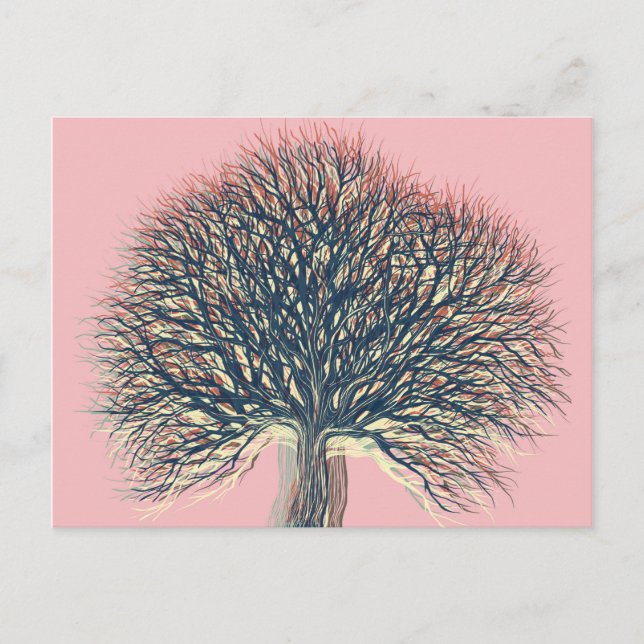 Frühjahr Sommer Herbst Winterbaum #2 Postkarte (Vorderseite)