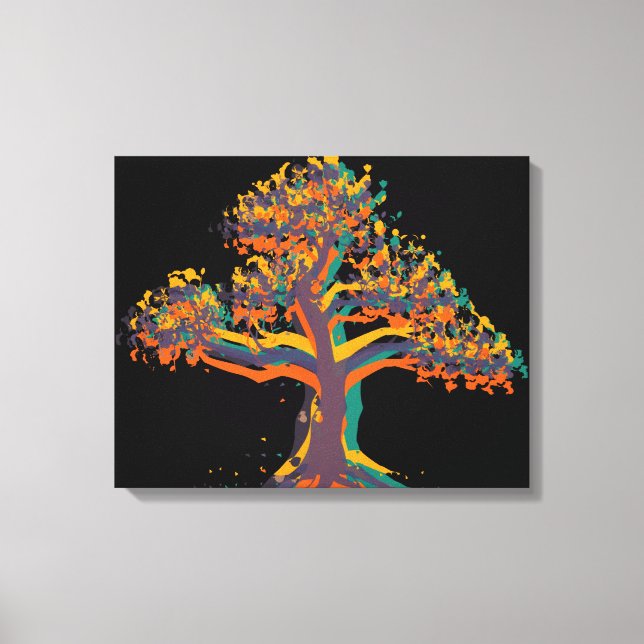 Frühjahr Sommer Herbst Winterbaum #4 Leinwanddruck (Vorderseite)