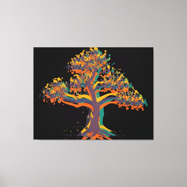 Frühjahr Sommer Herbst Winterbaum #4 Leinwanddruck (Vorderseite)