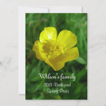 Frühjahr, Sommer Hinterhof Party Einladung