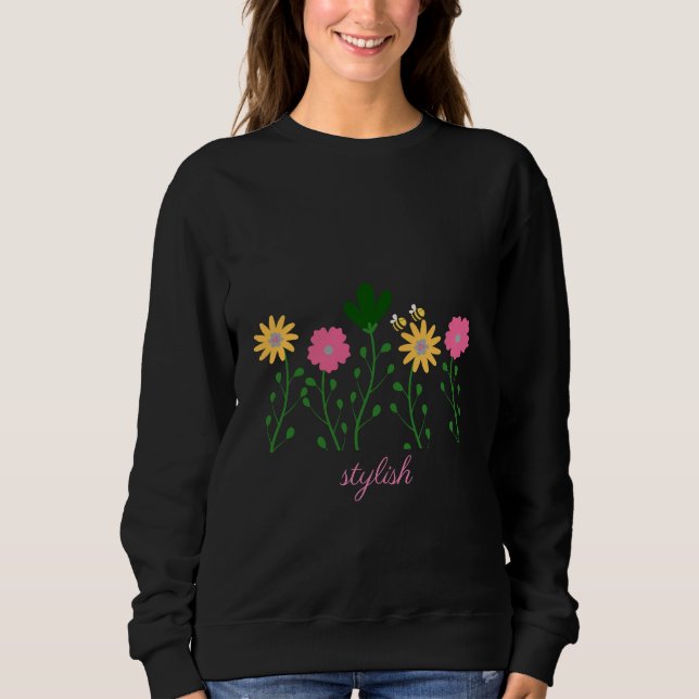 Frühjahr und Sommer Blumen anpassen Frauen Sweatshirt (Vorderseite)