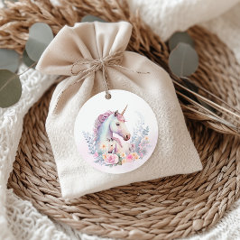 Frühjahr Unicorn Wasserfarbe Kinderdusche Geschenkanhänger