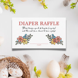 Frühjahr Vögel Windeln Windeln Raffle Baby Dusche Begleitkarte