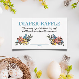 Frühjahr Vögel Windeln Windeln Raffle Baby Dusche Begleitkarte