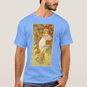 Frühjahr von Alphonse Mucha T-Shirt