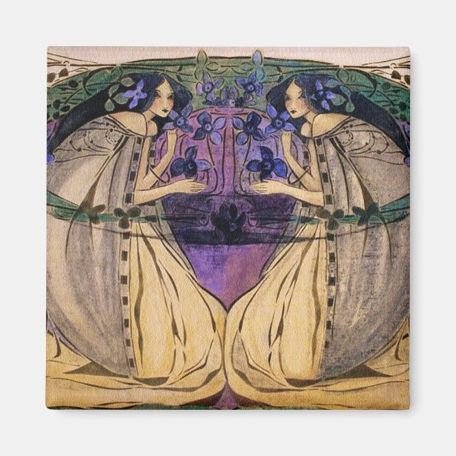 Frühjahr von Frances Macdonald Magnet (Vorne)