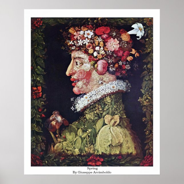 Frühjahr von Giuseppe Arcimboldo Poster (Vorne)