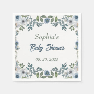 Frühjahr Wasserfarbe Babydusche Serviette